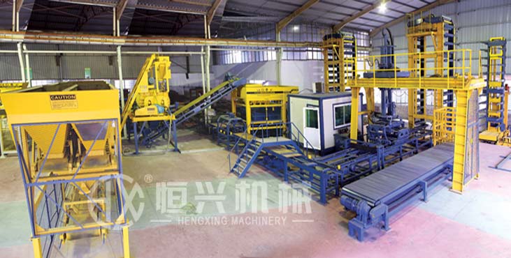 全自動(dòng)砌塊成型機(ji)生産線
